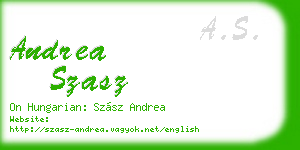 andrea szasz business card